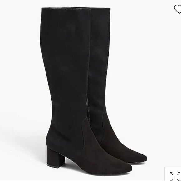 J. Crew Factory Faux-suede heeled boots Item BB162 - Picture 1 of 5